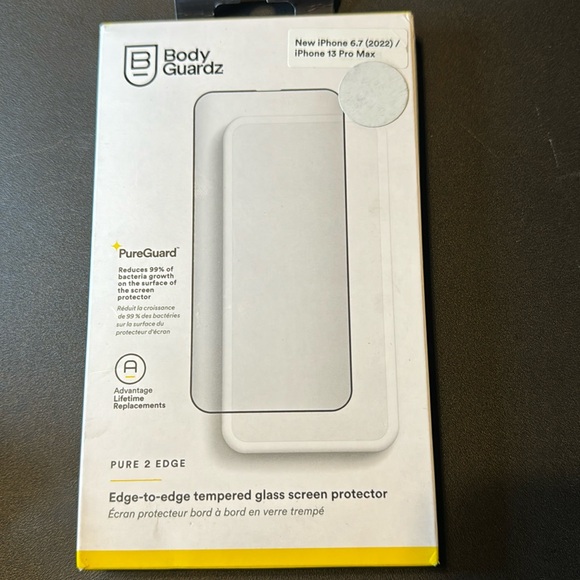BodyGuardz Pure 2 Edge iPhone 13 Pro Max Screen Protector - Picture 1 of 3